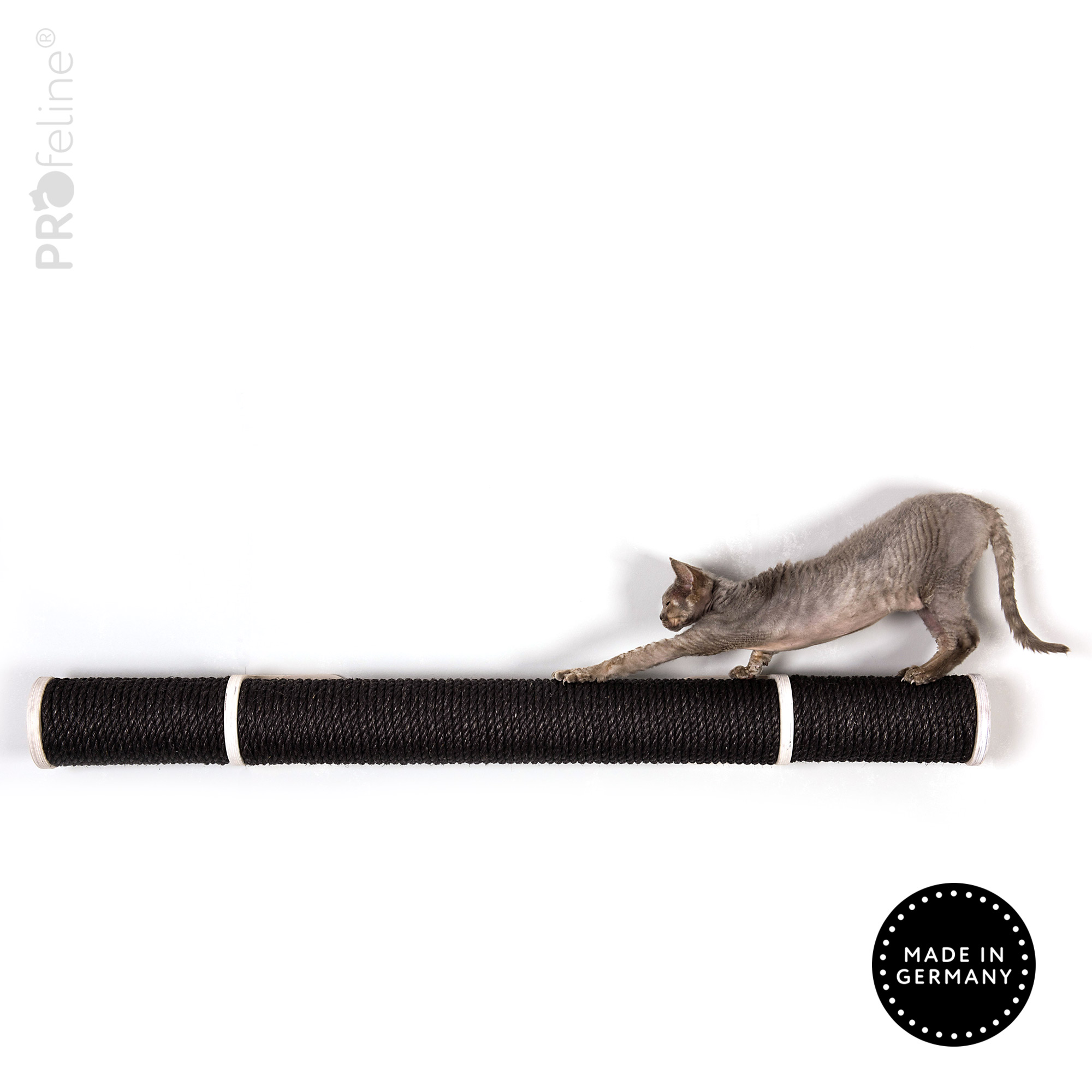 cat-laufsteg-runway-black Sisal Schwarz, Holzfarbe Weiss