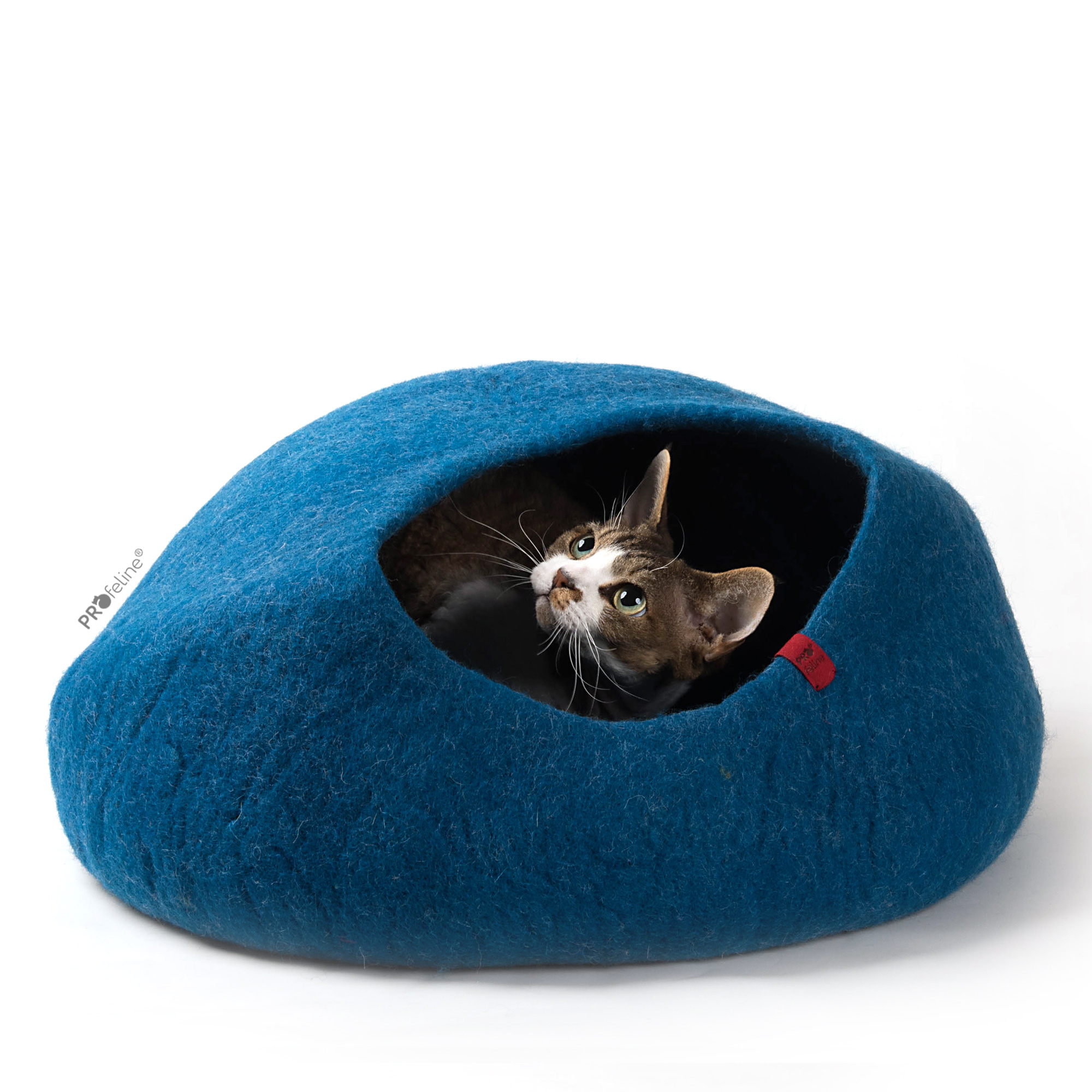 Katzen Filzhöhle Woolly Cave Blau Katzenhöhlen aus Filz blau
