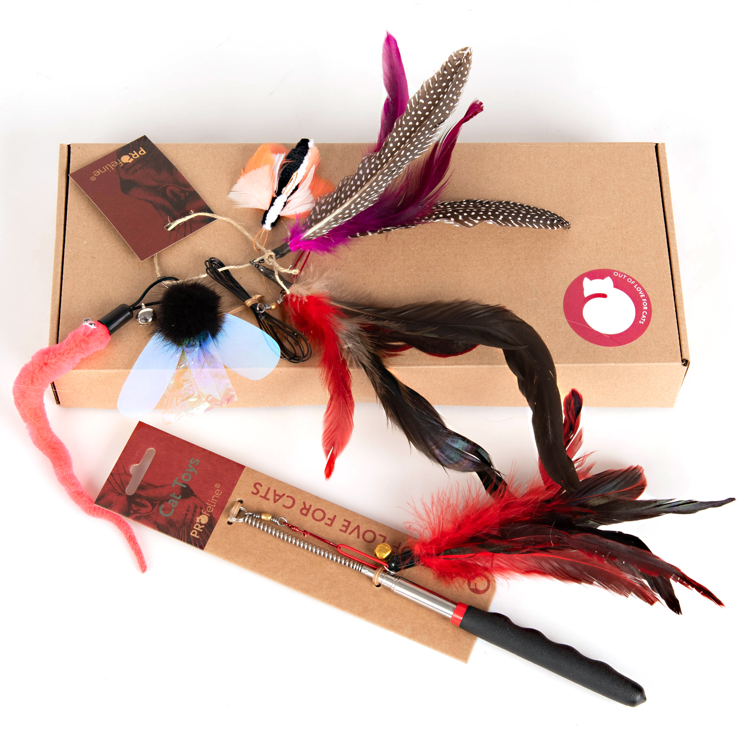 Katzenangel-Set - Flutter Fun Katzenangel Set aus Federanhänger