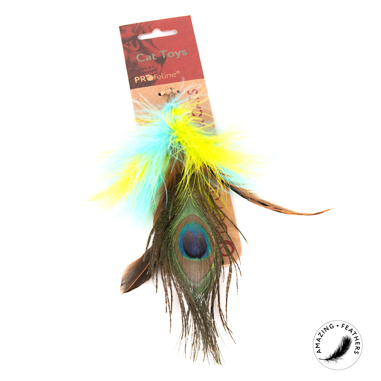 Katzenspielzeug Feder Peacock für Katzenangel