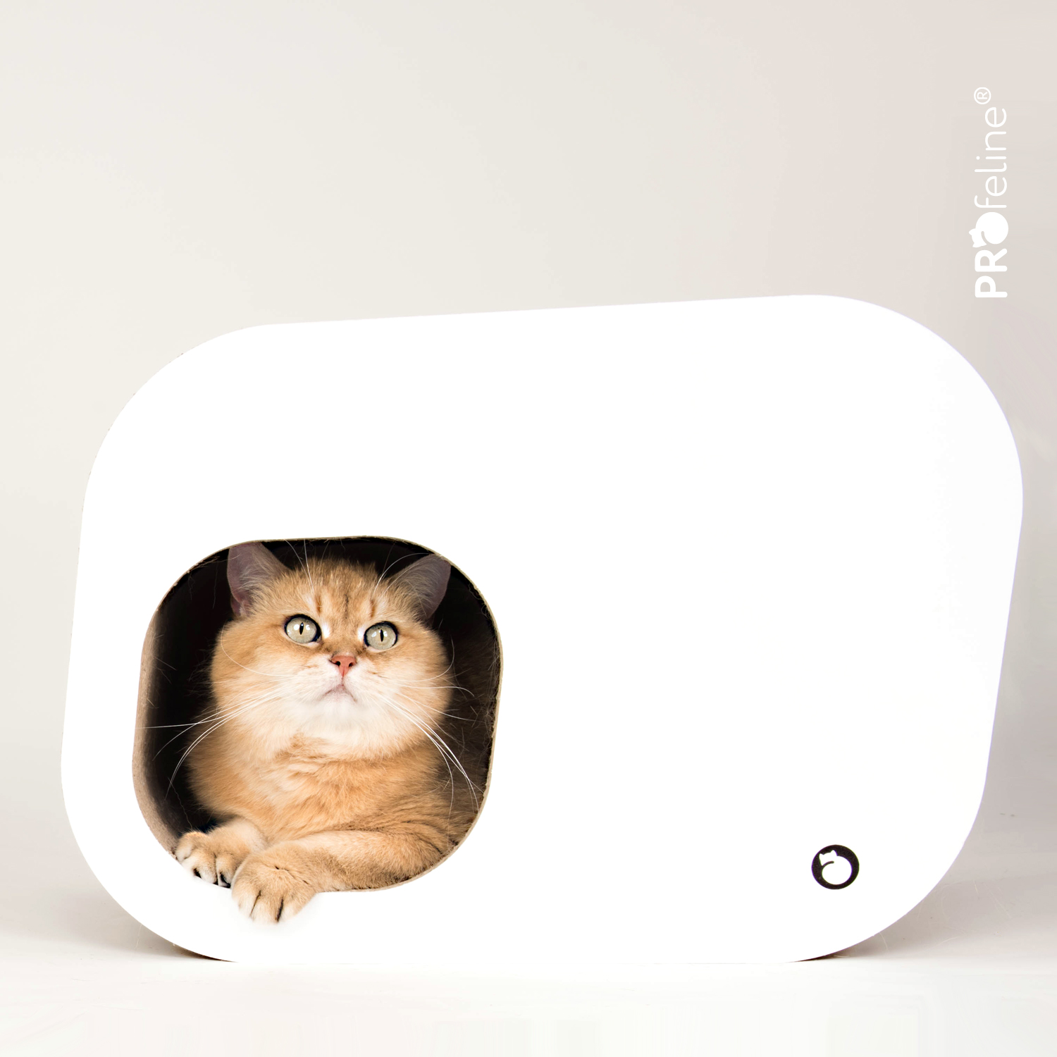 Kratzmöbel Tondra aus Wellpappe Weiss Katzenmöbel Tondra Katzenhöhle weiss