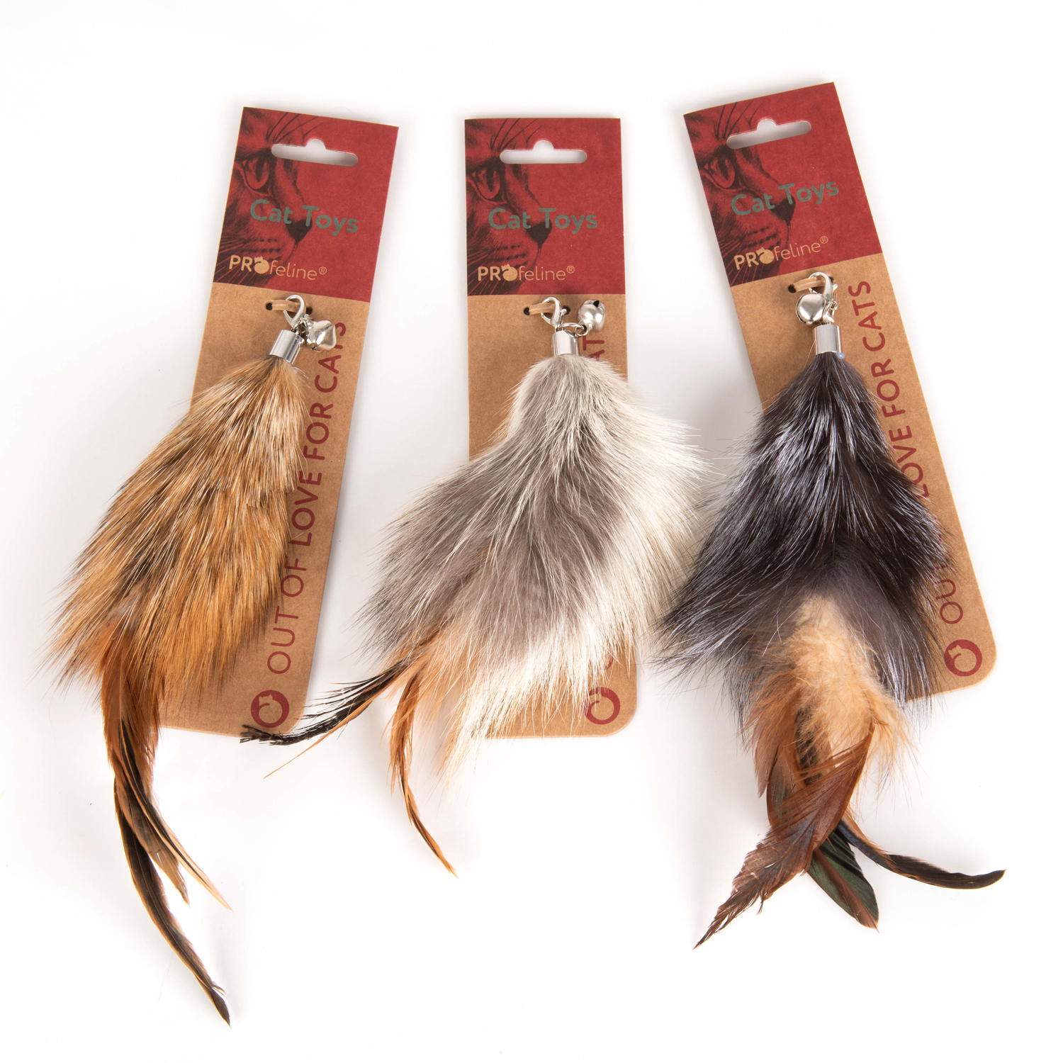 Fluffy Nub Anhänger Katzenshop Fellanhaenger mit Federn