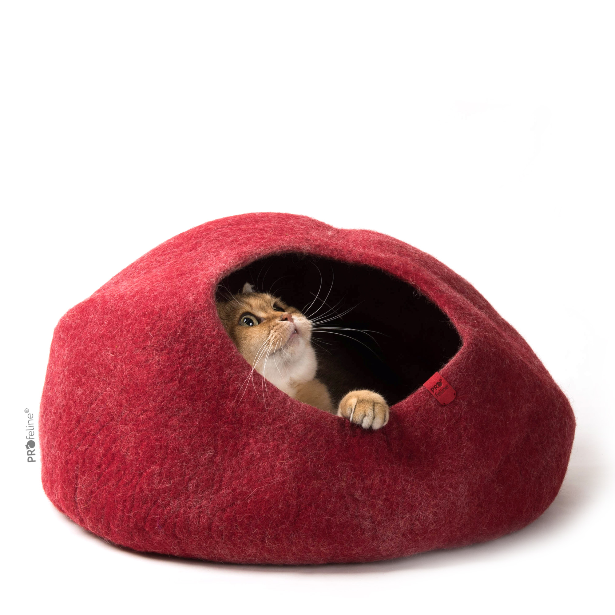 Katzen Filzhöhle Woolly Cave Rot Filz Katzenhöhle wolle rot