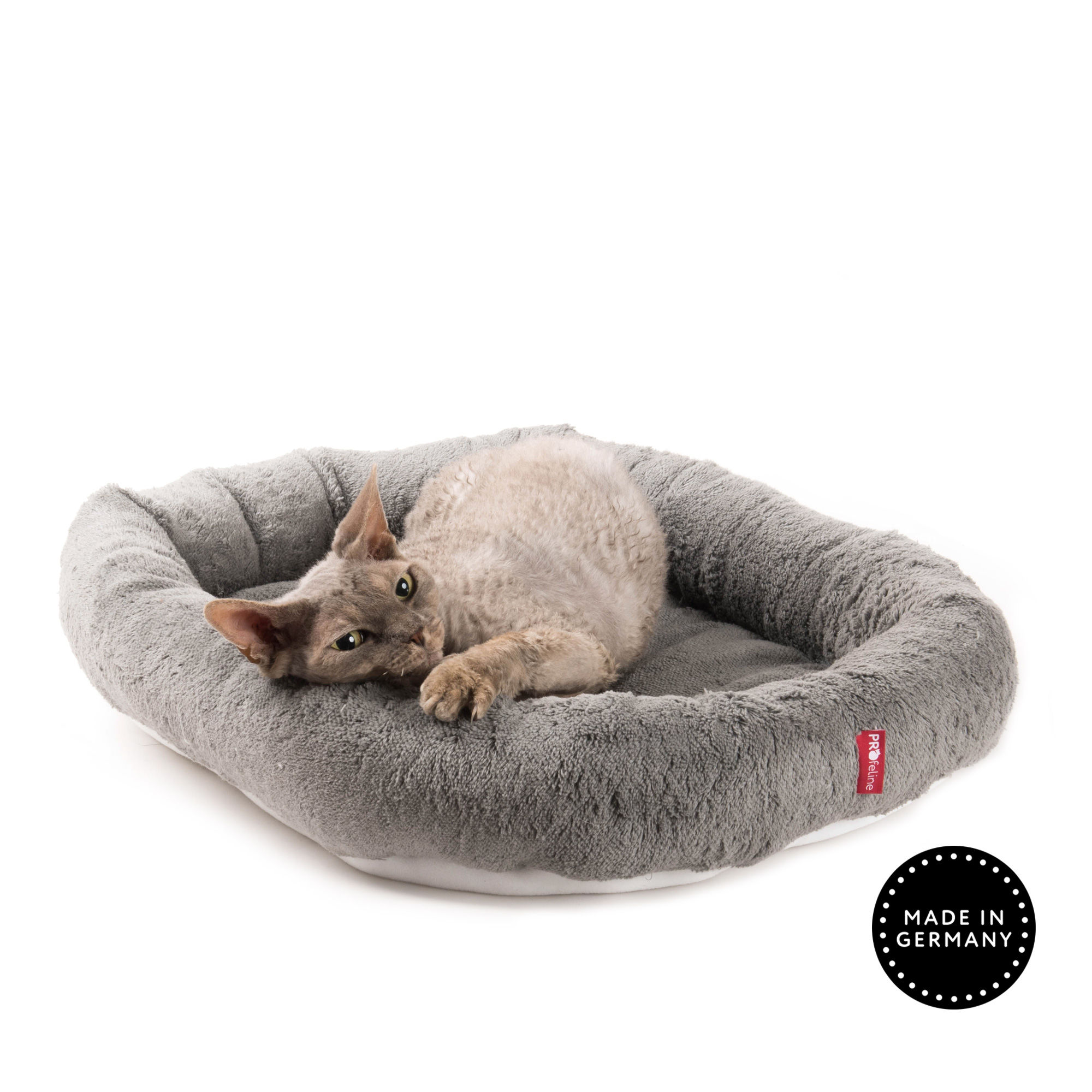 Katzenbett eckig 55 x 48 Klettboden Classicsilber Katzenbett grau waschbar