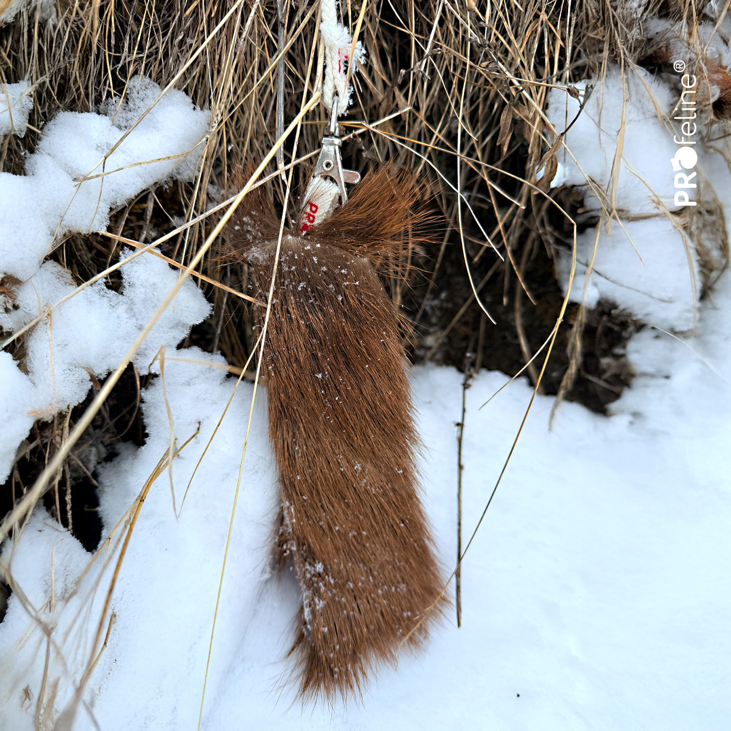 Katzenangel Anhänger Ziege aus echtem Fell